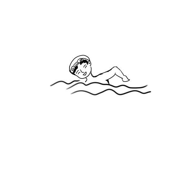 游泳的简笔画. 简单图片